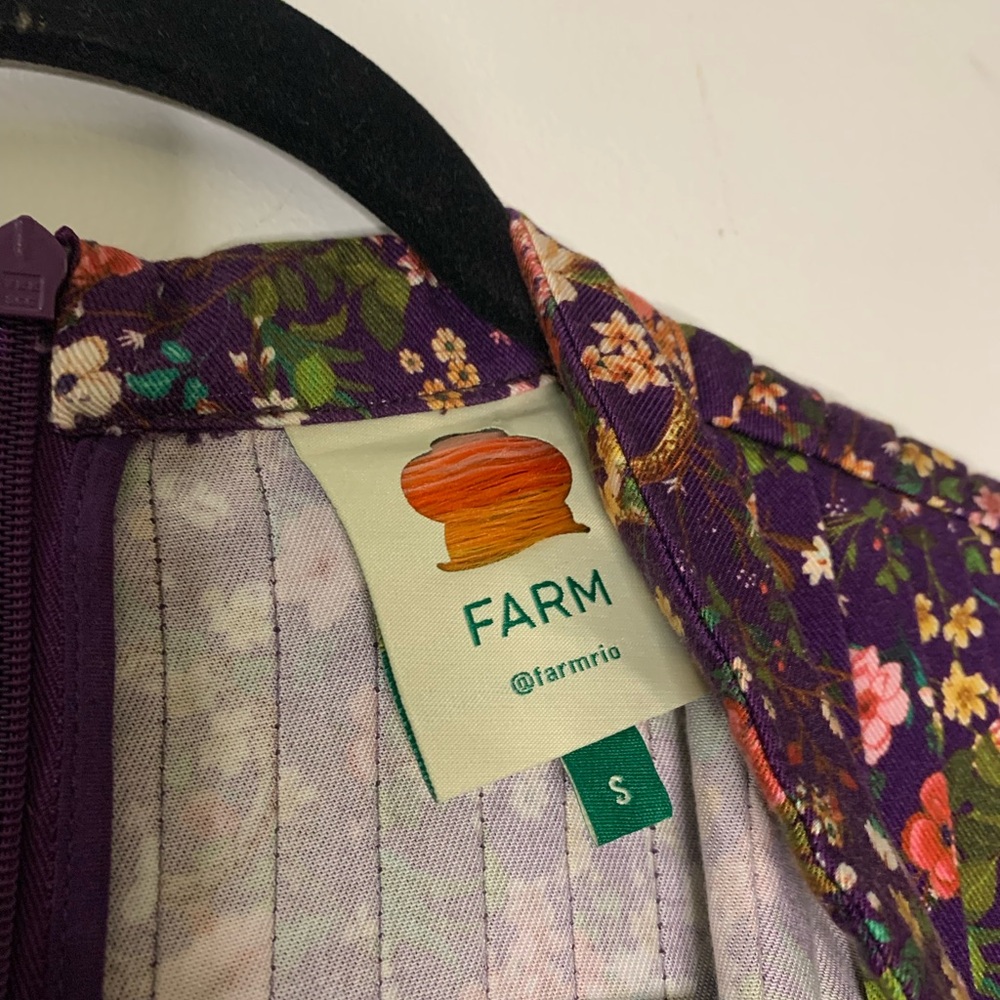 Farm Rio Floral Long Sleeve Jumpsuit in Dark Purple - Picture 5 of 14